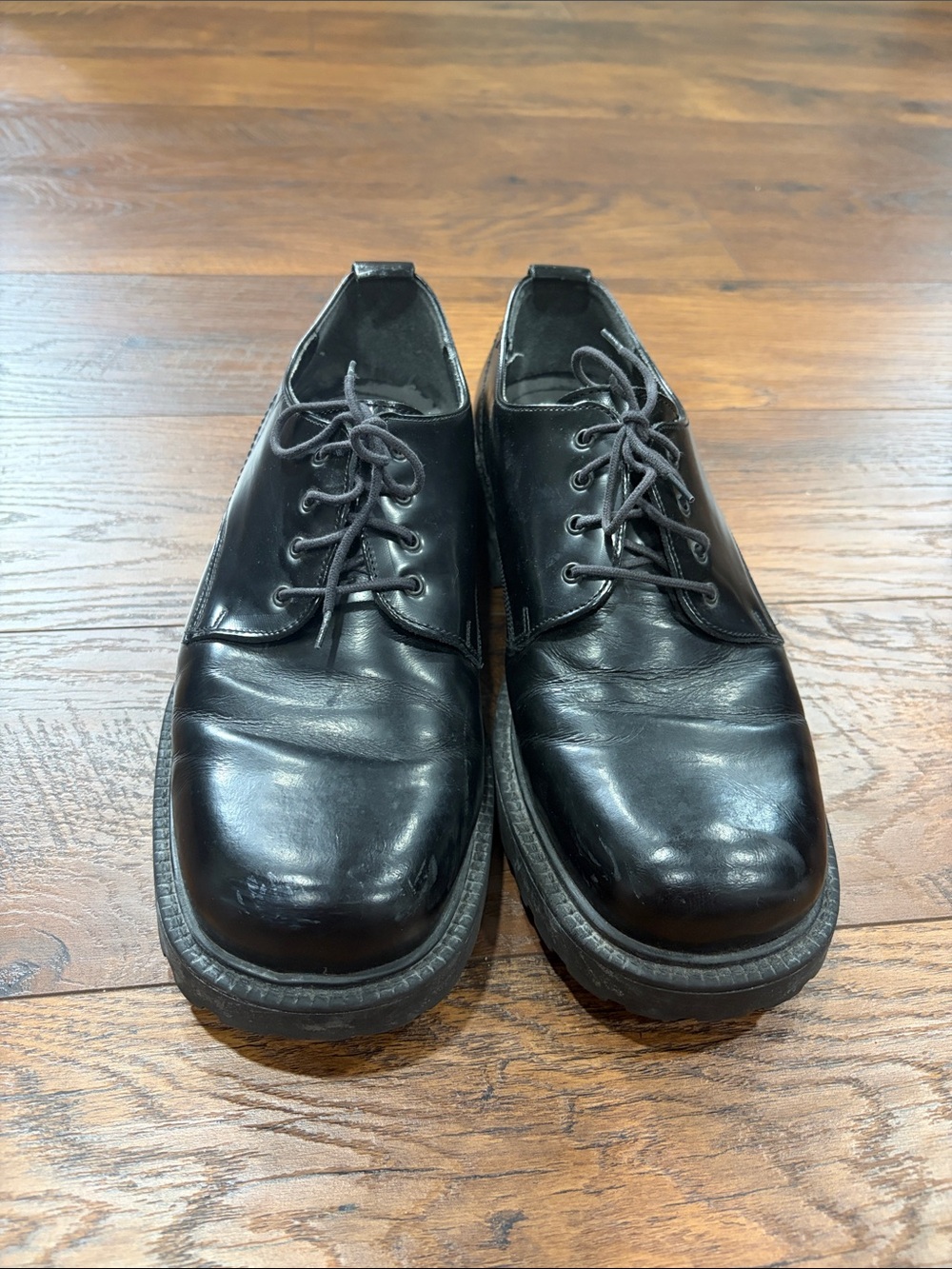 ALFANT Classic Black Leather Men's Lace-Up Shoes